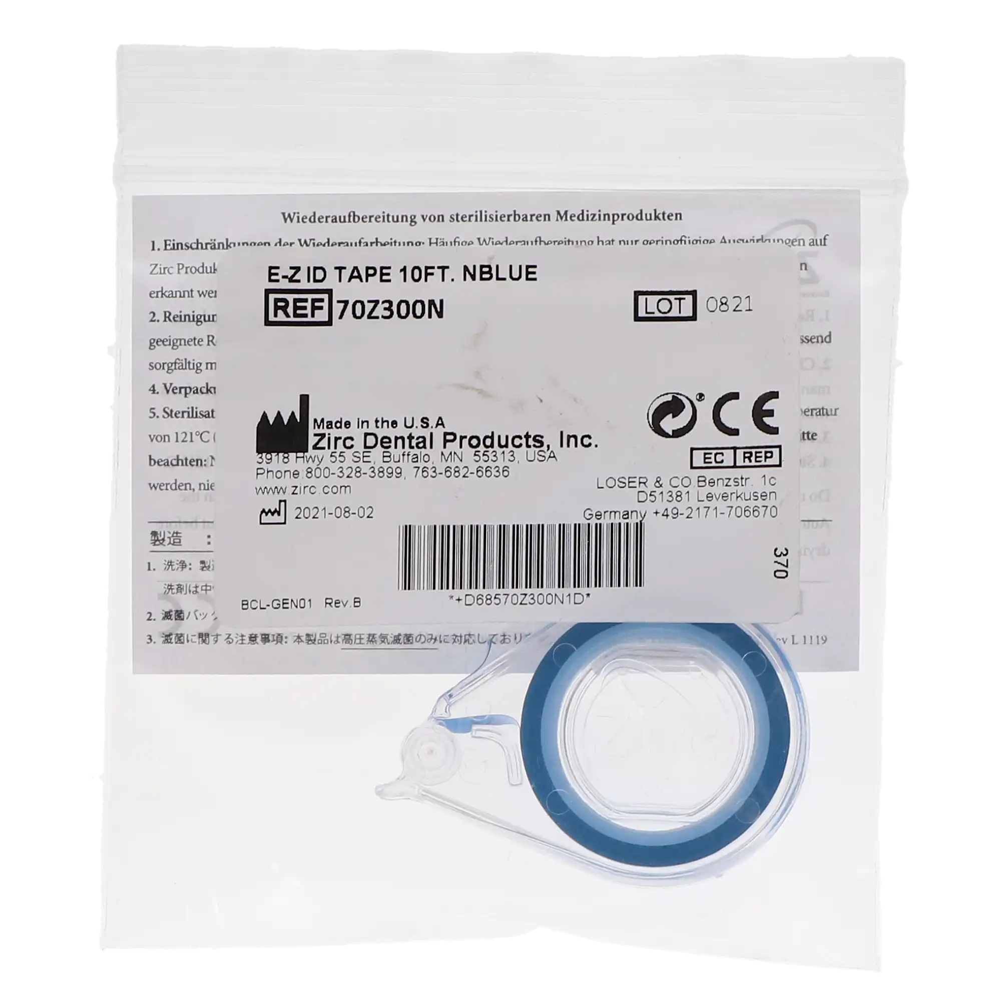 Zirc E-Z ID Tape Roll, Neon Blue, 10 ft x 1/4", 1 Roll, 70Z300N thumbnail 5