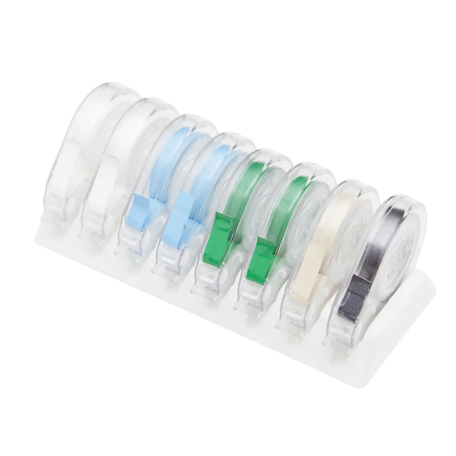 Zirc E-Z ID Tape System Classic Color Kit, 8 Rolls of 3 ft x 1/4" Self-Adhesive Instrument ID Tape with Dispenser Rack, 70Z305 thumbnail 2