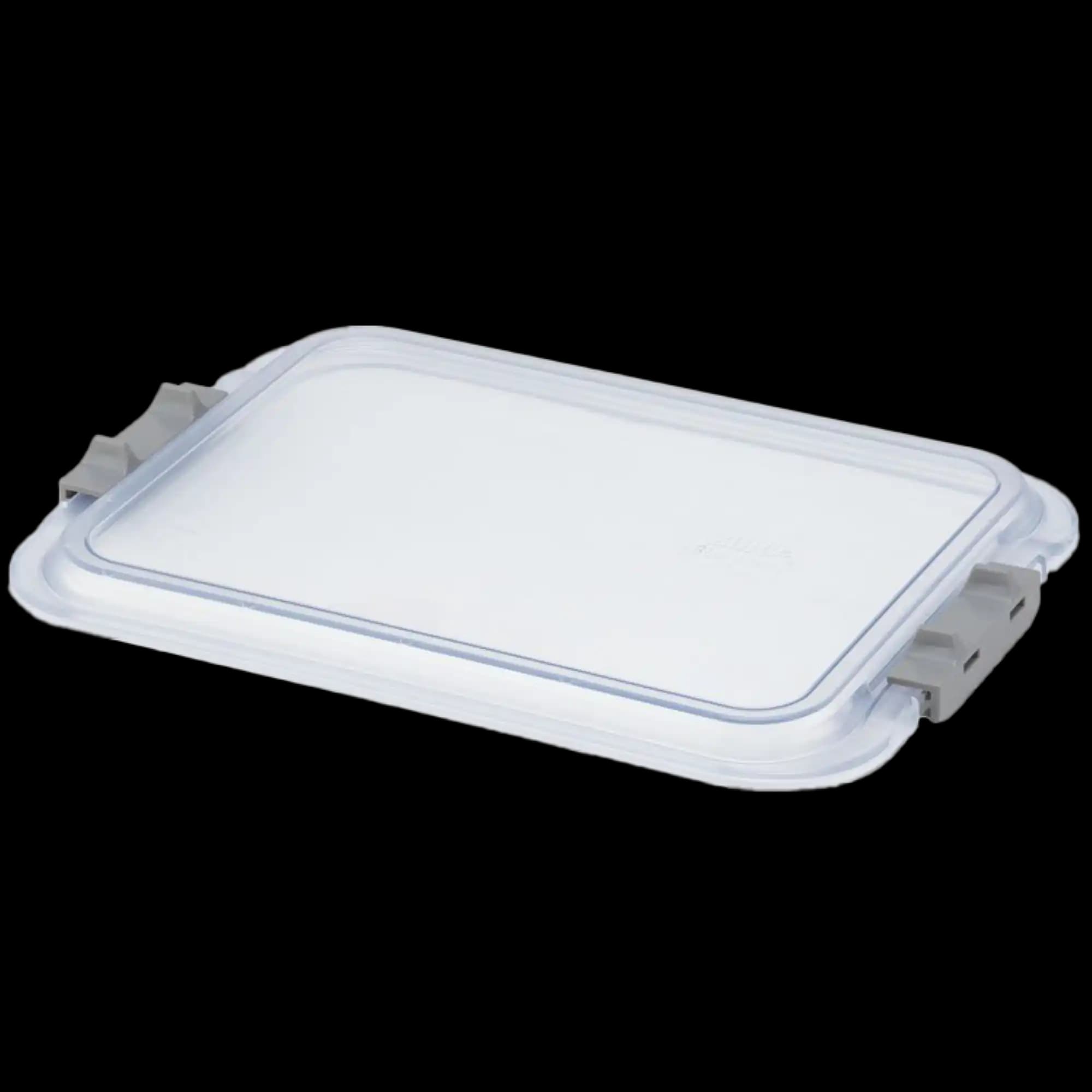 Zirc Safe-Lok Mini Tray Cover, F-Size, Clear, 9-7/8" x 6-5/8" x 1", 1/Pk, 20Z103 thumbnail 2