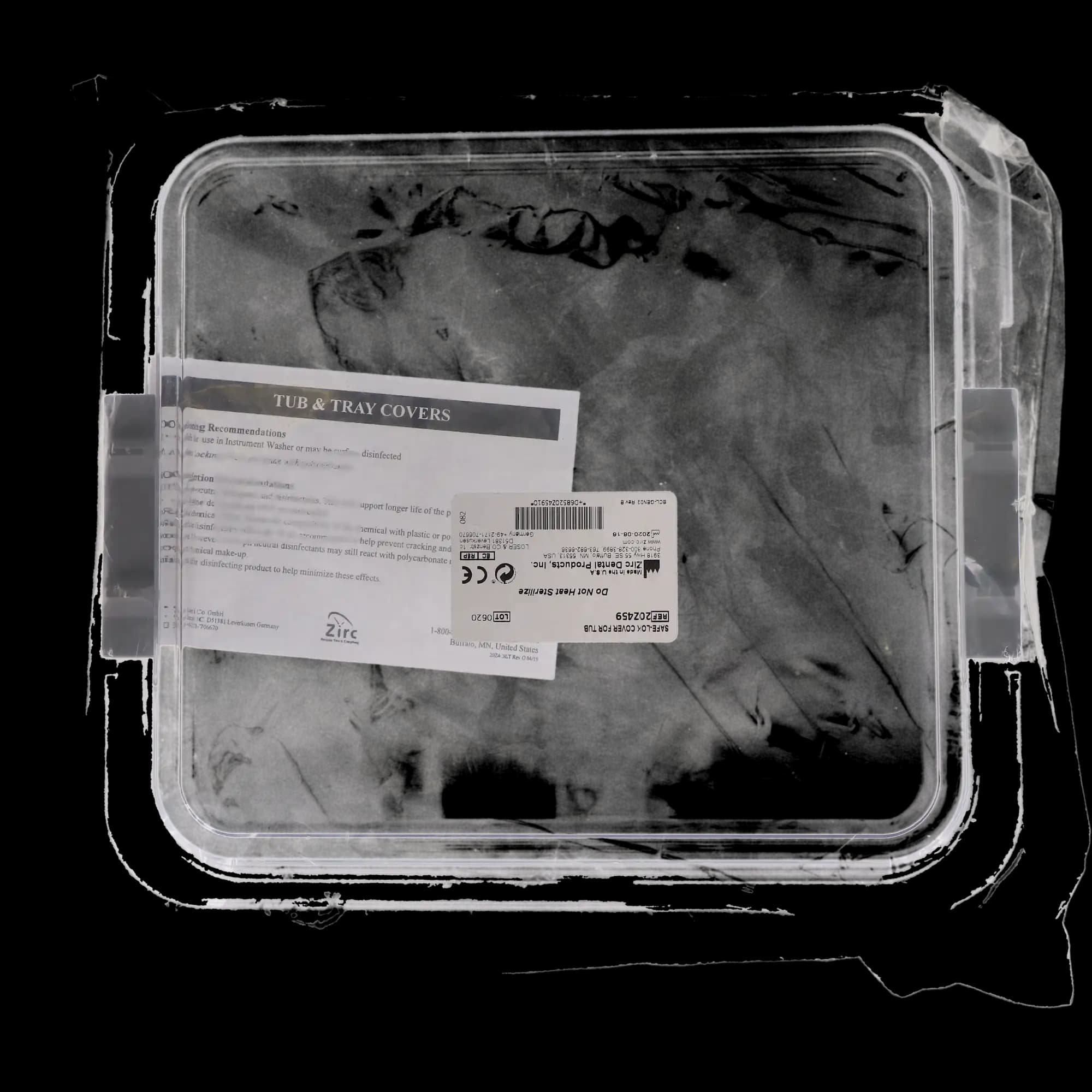 Safe-Lok Locking Tub Cover, Clear, 12-5/8" L x 11-1/4" W x 1-7/16" H, 20Z459 thumbnail 5