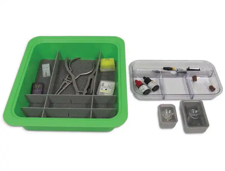 Zirc Complete Procedure Tub Kit, Neon Green, 12-5/8" x 11-1/4" x 4", 20Z455P - Neon Green Complete Tub Kit - Image 1