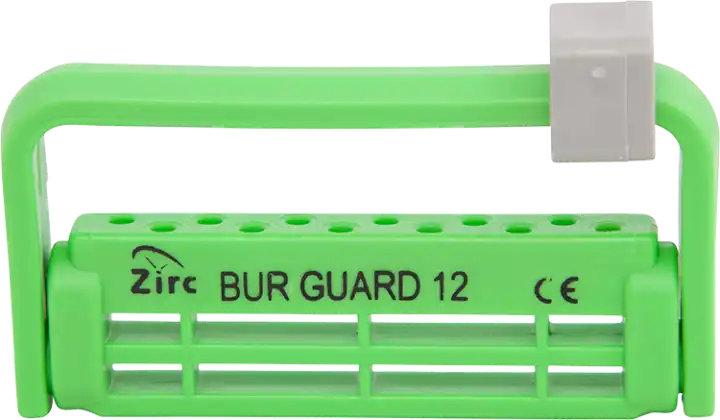 Zirc Steri-Bur Guard 12-Hole Bur Block, Neon Green, 50Z406P thumbnail 2