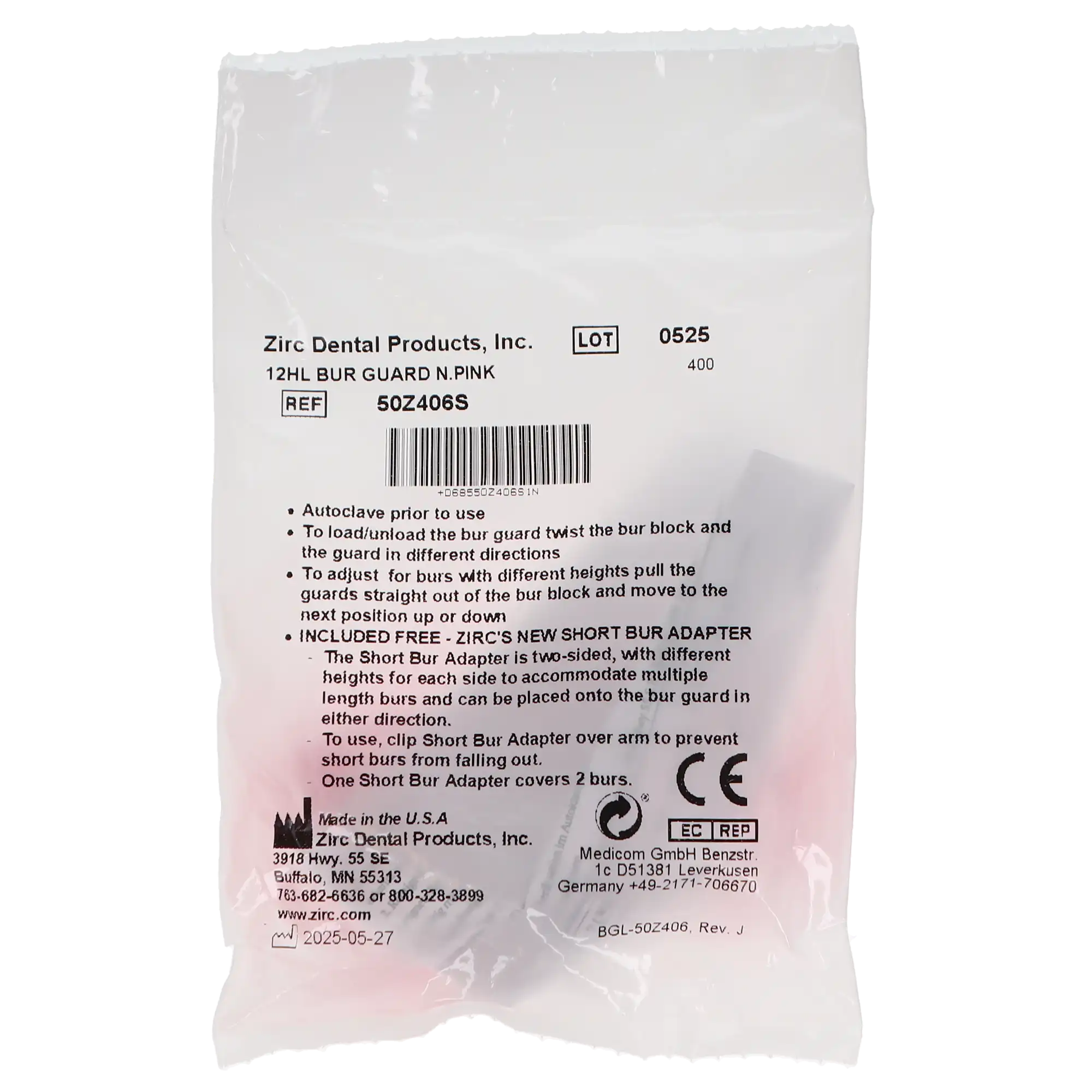 Zirc Steri-Bur Guard 12-Hole Bur Block, Neon Pink, 50Z406S, 1/Pk thumbnail 5