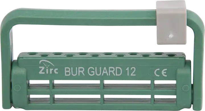 Zirc Steri-Bur Guard 12-Hole Bur Holder, Green, Adjustable, Autoclavable, 50Z406D, 1/Pk thumbnail 2