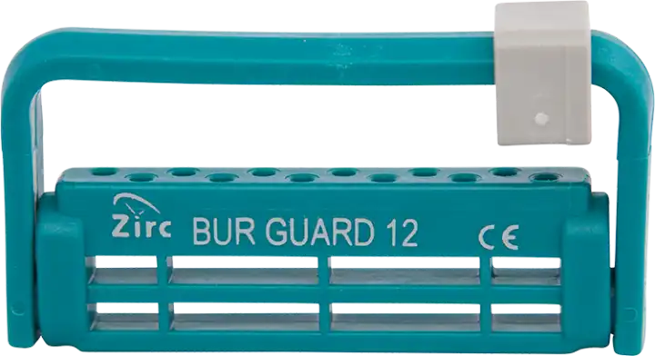 Zirc Steri-Bur Guard, 12-Hole, Teal, Autoclavable Bur Block, 50Z406J, 1/Pk thumbnail 2