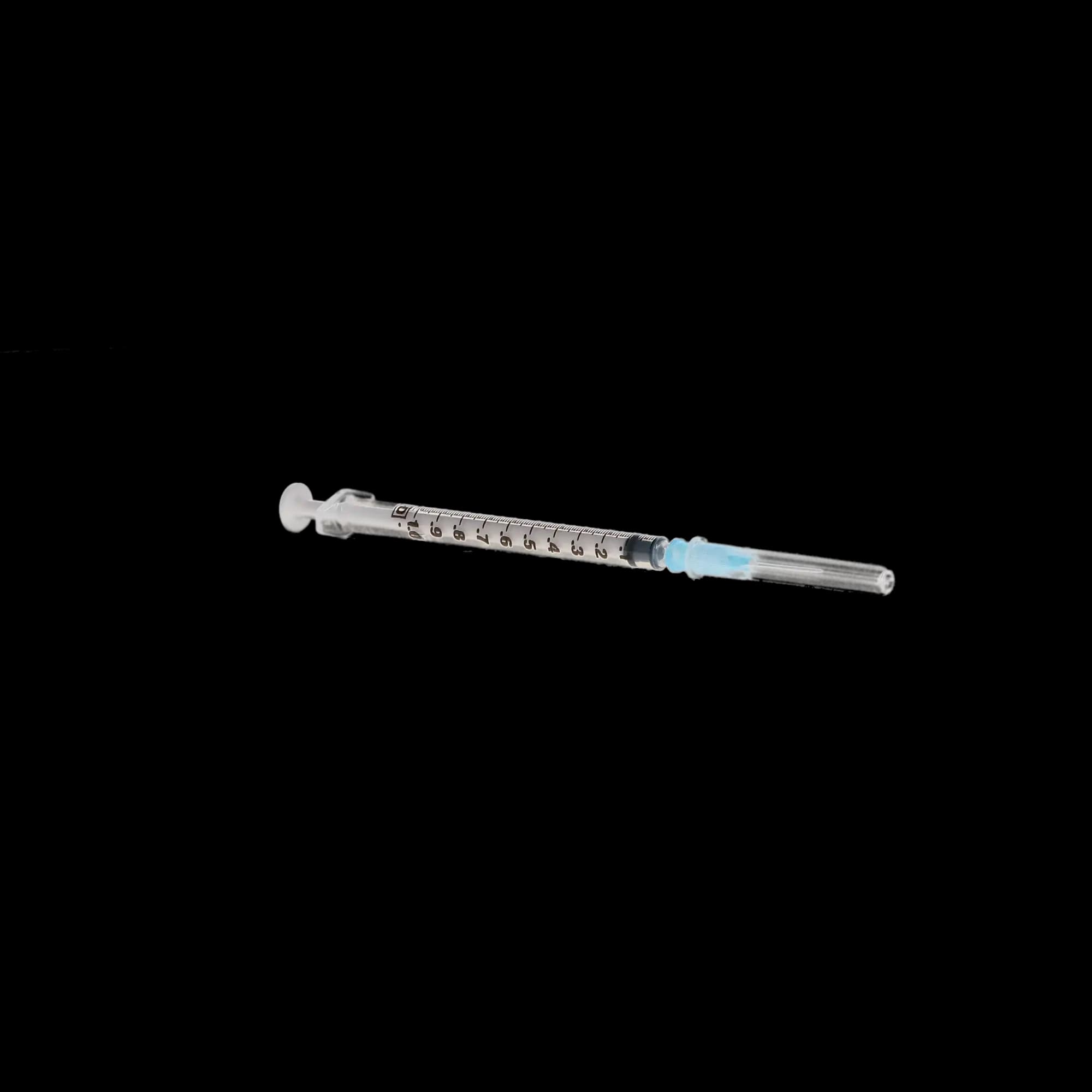 BD Tuberculin Syringe with Detachable Needle, Slip Tip, 1 mL, 25G x 5/8", Blue, 100/Box, 309626 thumbnail 2