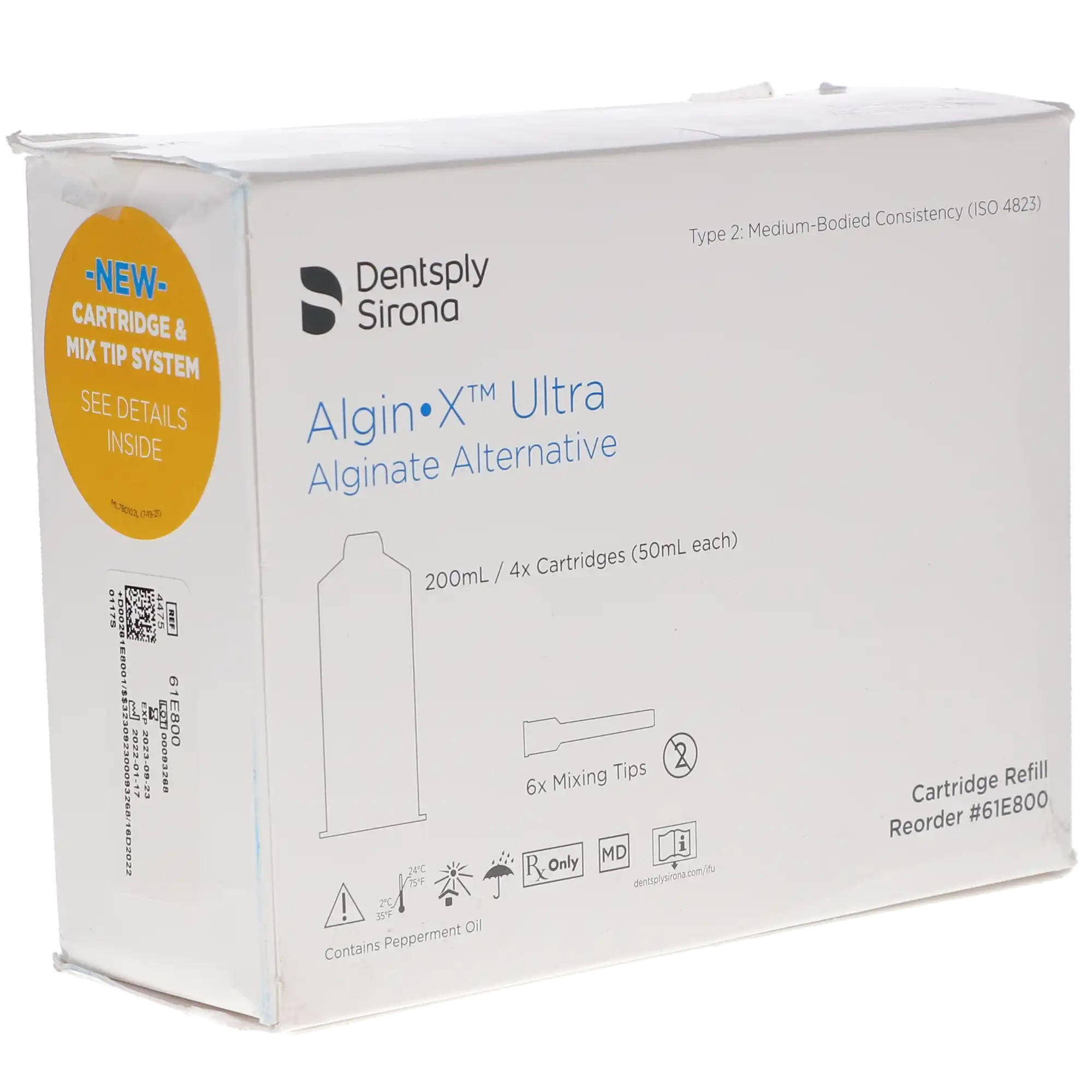 Algin-X Ultra Alginate Alternative, Fast Set, 50 ml Cartridge Refill, 4/Pk, Blue, Spearmint, 61E800 thumbnail 4
