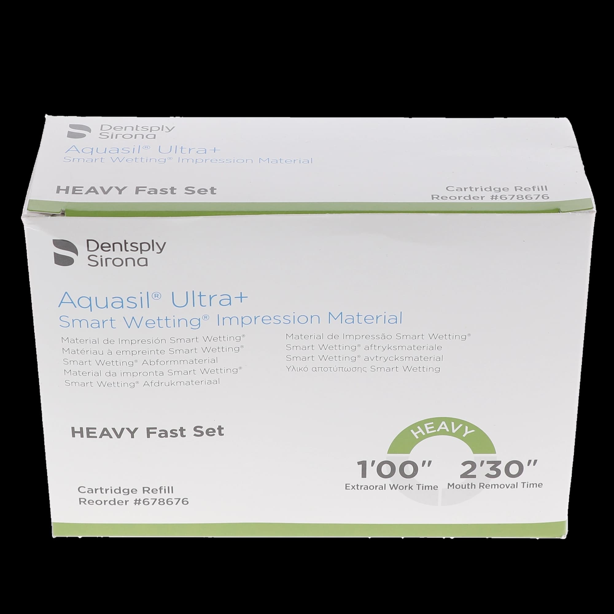 Aquasil Ultra+ Smart Wetting VPS Impression Material, Heavy Body, Fast Set, 50 ml, Light Green, Mint, Cartridge Refill, 4/Pk, 678676 thumbnail 6