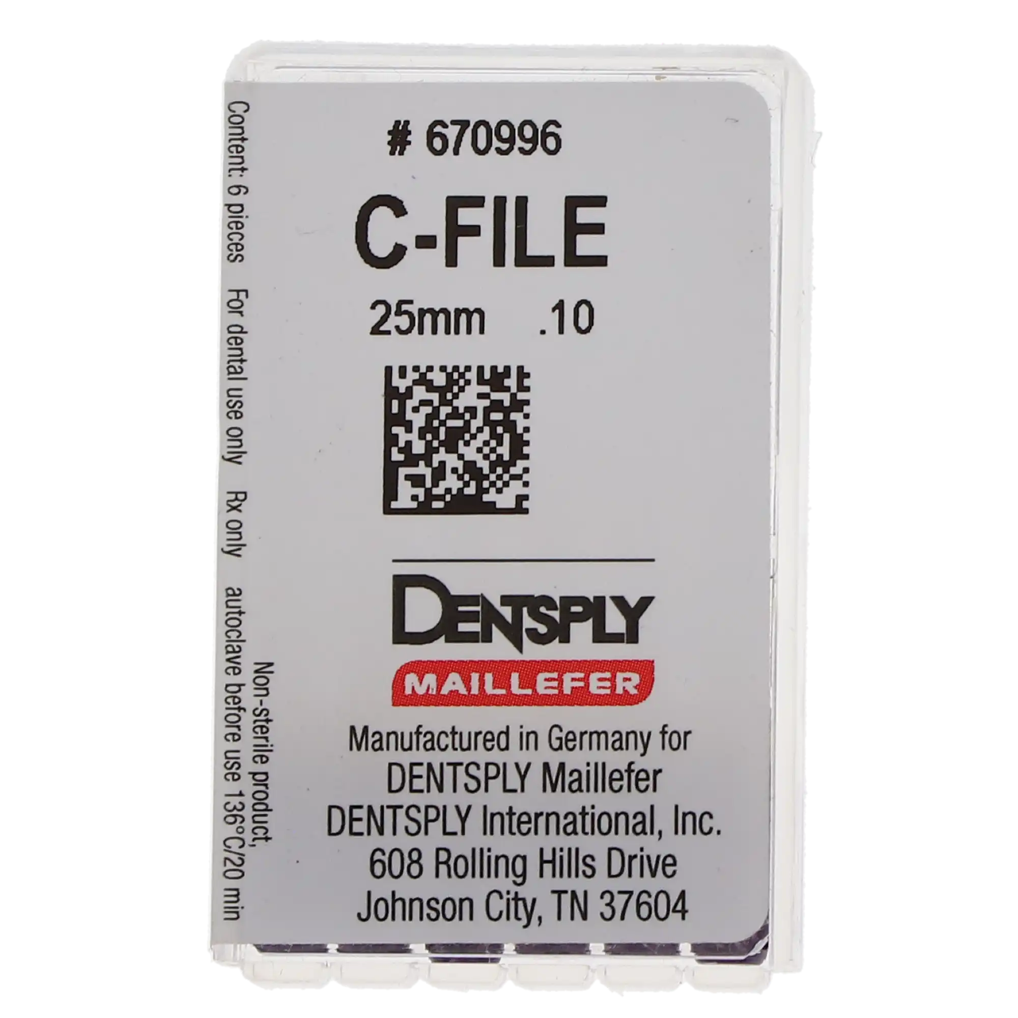Maillefer C-Files, Stainless Steel, Size #10, 25 mm, Purple, 6/Pk, 670996 thumbnail 10