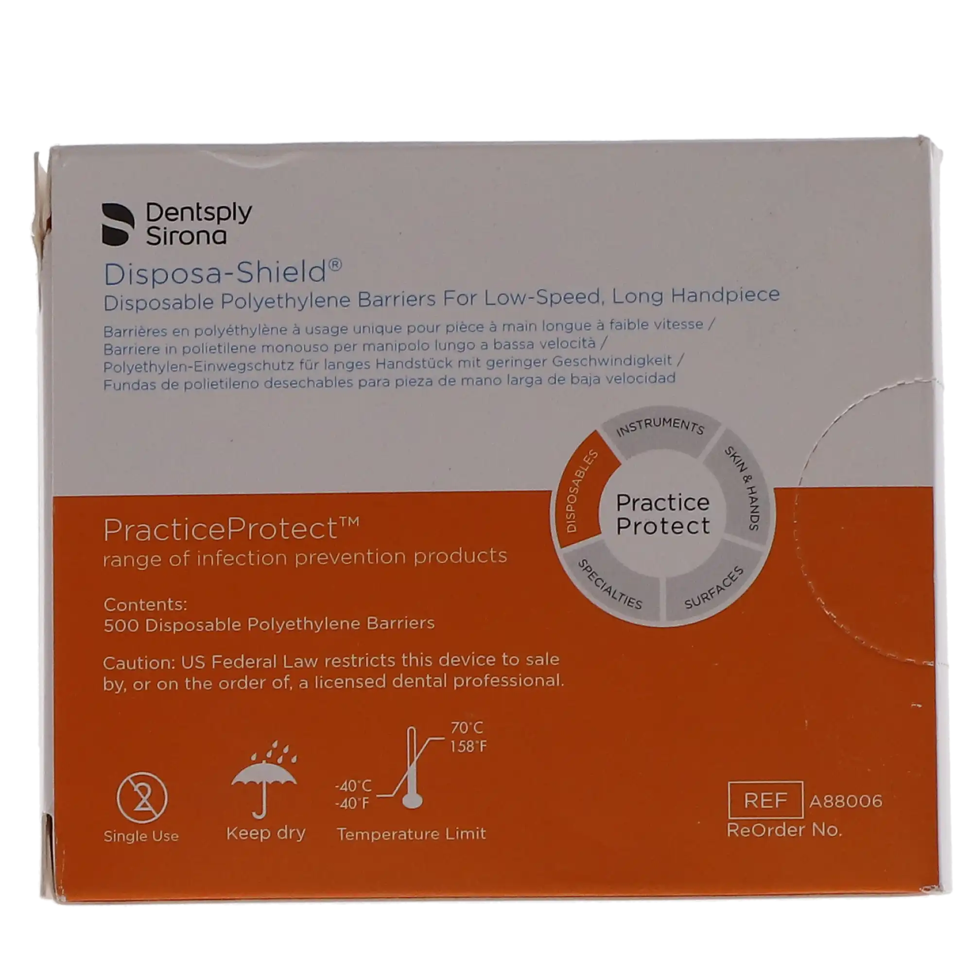 Dentsply Sirona Disposa-Shield Low-Speed Long Handpiece Barrier Covers, 7.75" x 1.25", 500/Box, A88006 thumbnail 10