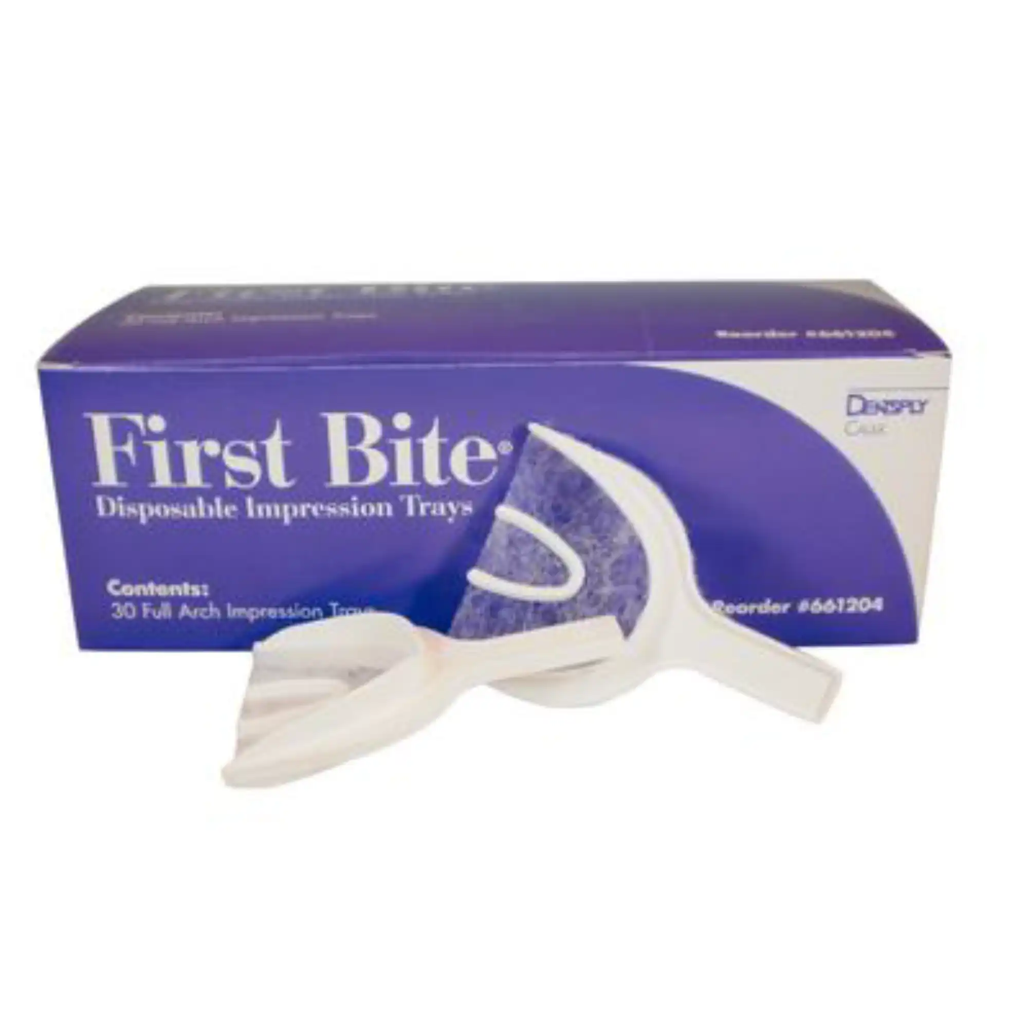 First Bite Disposable Double-Arch Impression Trays, Full Arch, Rigid Polystyrene with Gauze Webbing, 30/Box, 661204 thumbnail 7