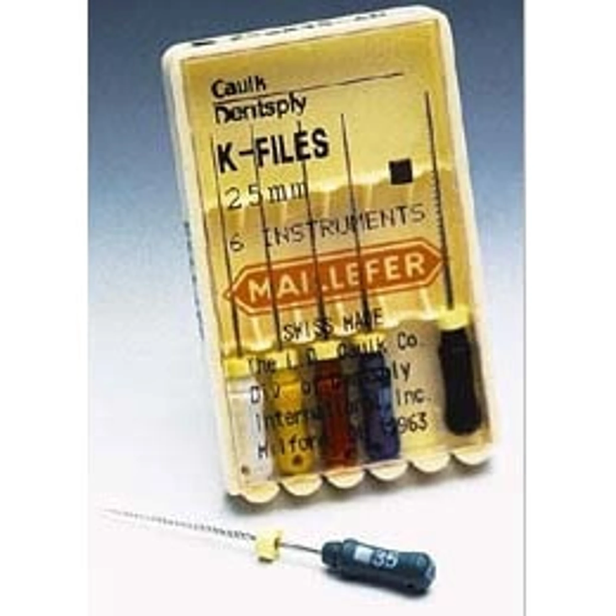 Dentsply Maillefer K-Files, Stainless Steel, 21 mm, #50, Yellow, 6/Pk, 671109 thumbnail 5