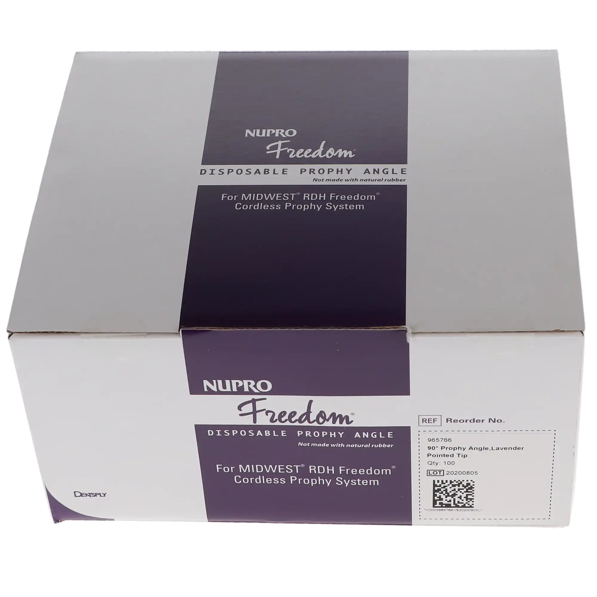 NUPRO Freedom Disposable Prophy Angles, Pointed Tip, Lavender, Latex-Free, 100/Box, 965766 thumbnail 5