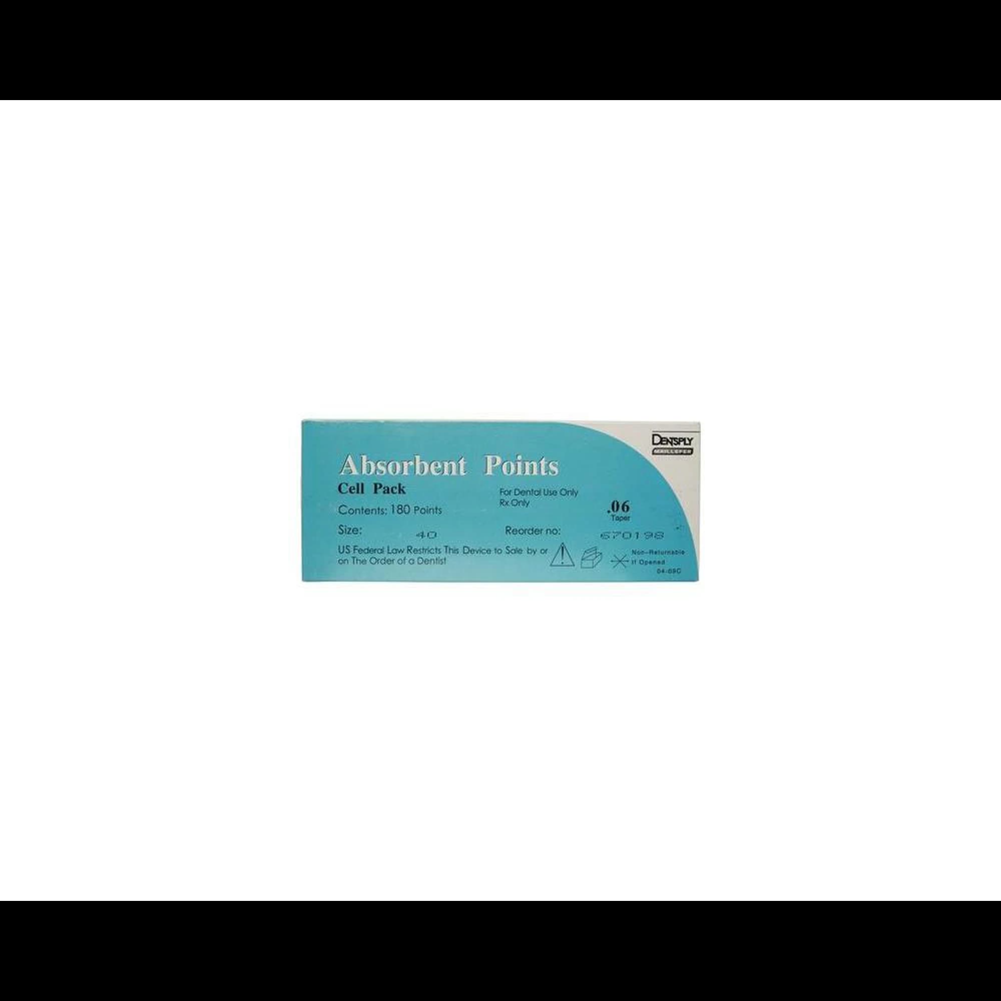 Dentsply Sirona Maillefer Absorbent Paper Points, #40, .06 Taper, Sterile, Cell Pack, 180/Pk, 670198 thumbnail 5