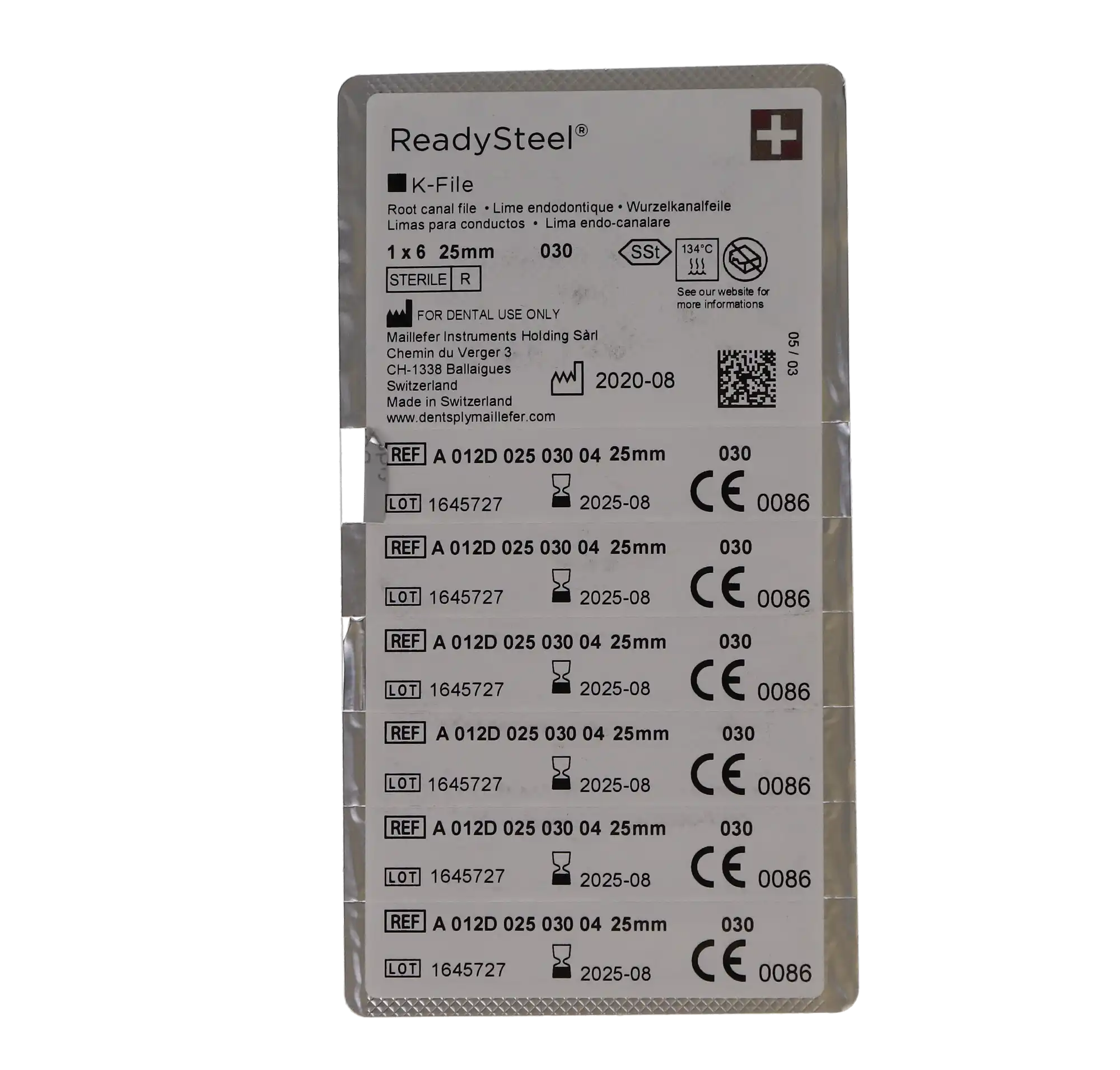 Dentsply Maillefer READYSTEEL K-File, Size #40, 25 mm, Black, Sterile, 6/Pack, 6844025 thumbnail 6