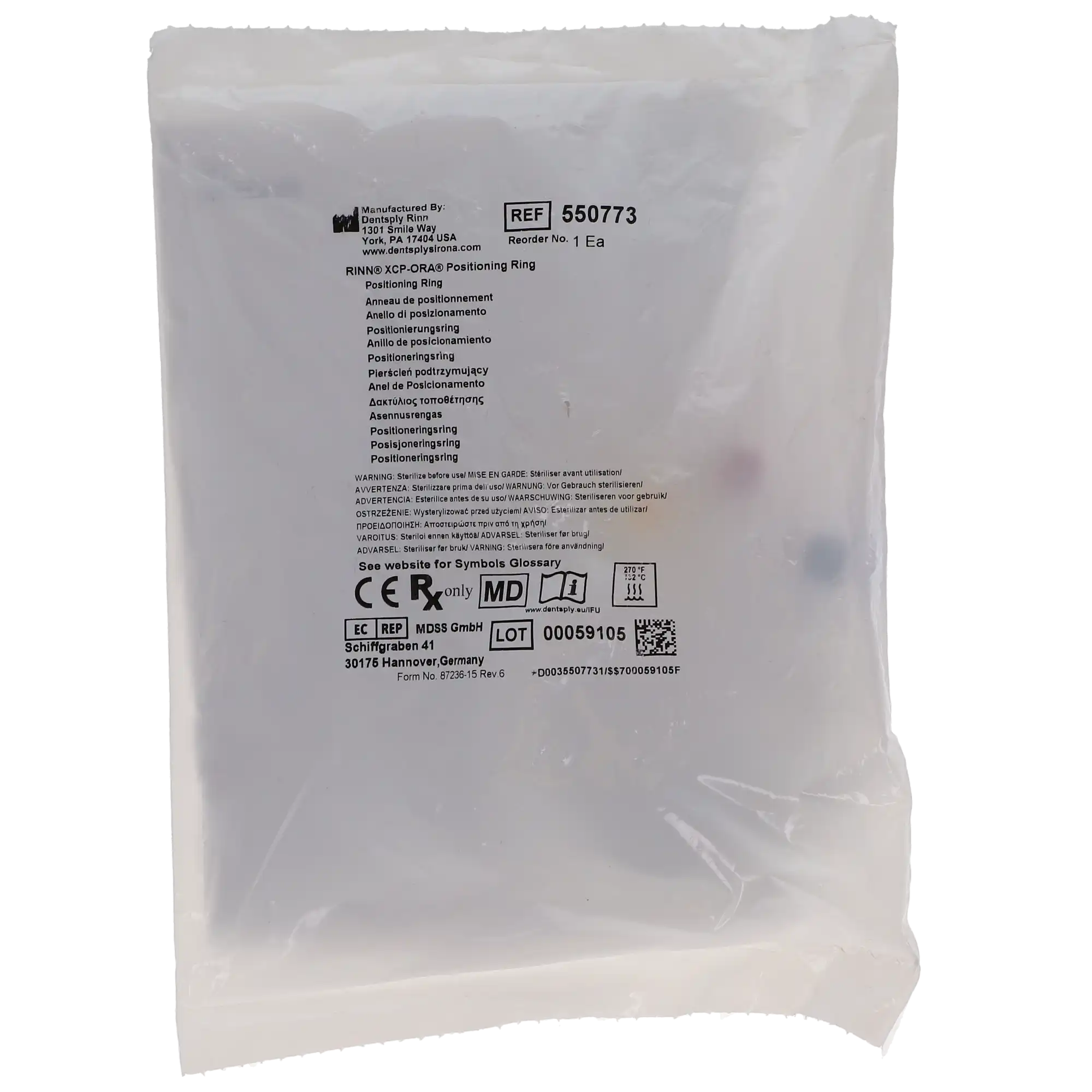 Dentsply Rinn XCP-ORA Positioning Ring, Ring Only, Autoclavable, 1/Pk, 550773 thumbnail 6