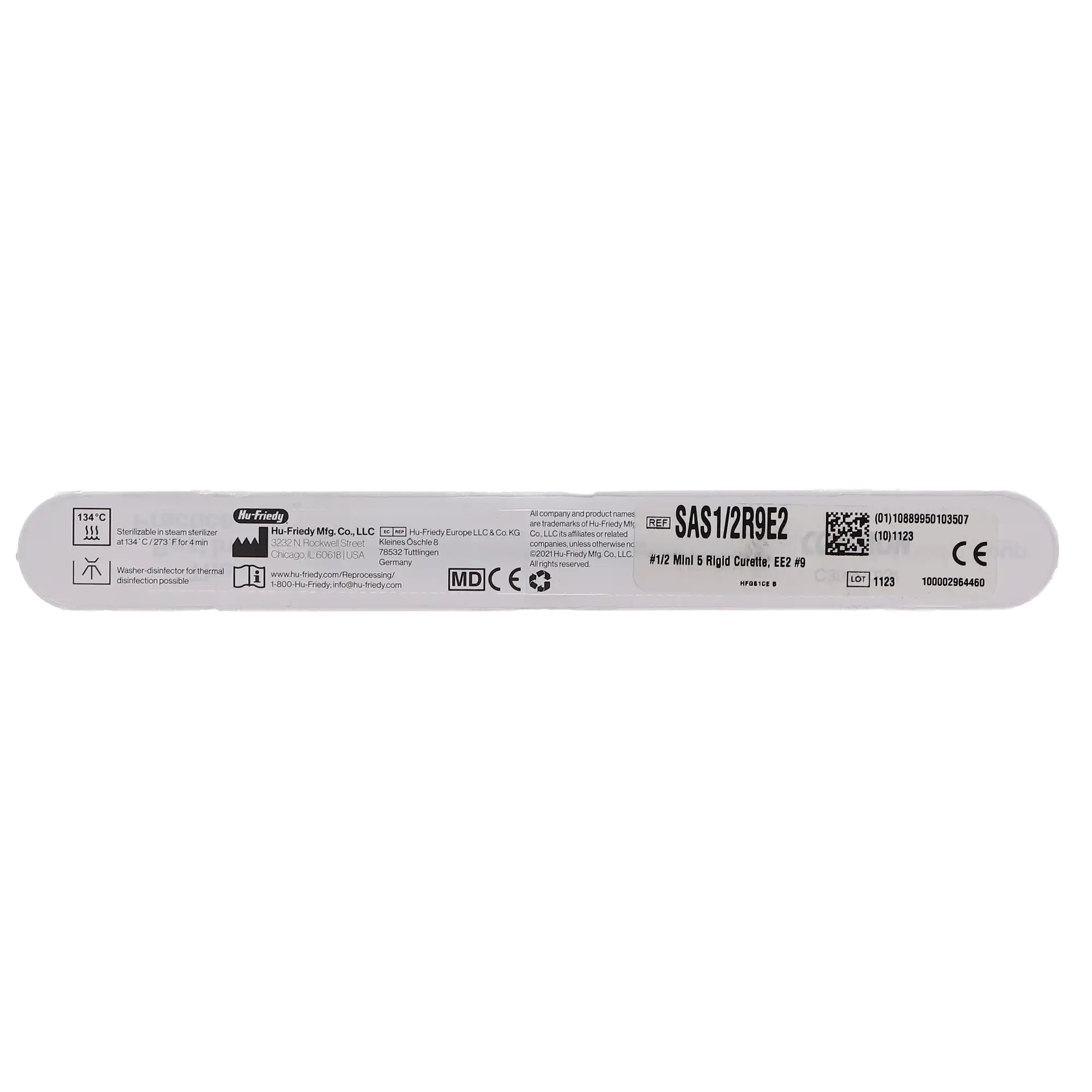 Mini-Five® Gracey Curette, 1/2 Rigid, Double-Ended, #9 EverEdge 2.0® Handle, SAS1/2R9E2 thumbnail 5