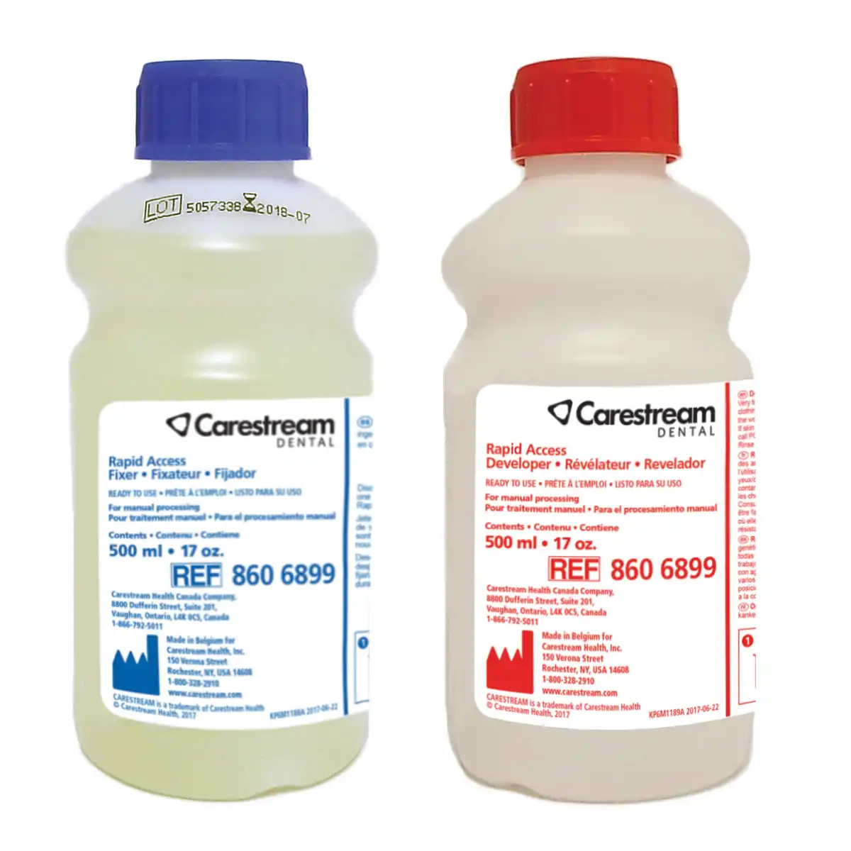 Carestream Rapid Access Developer & Fixer Twin Pack, Ready-to-Use, 500 ml Bottles, 6/Pk, 8606899 thumbnail 4