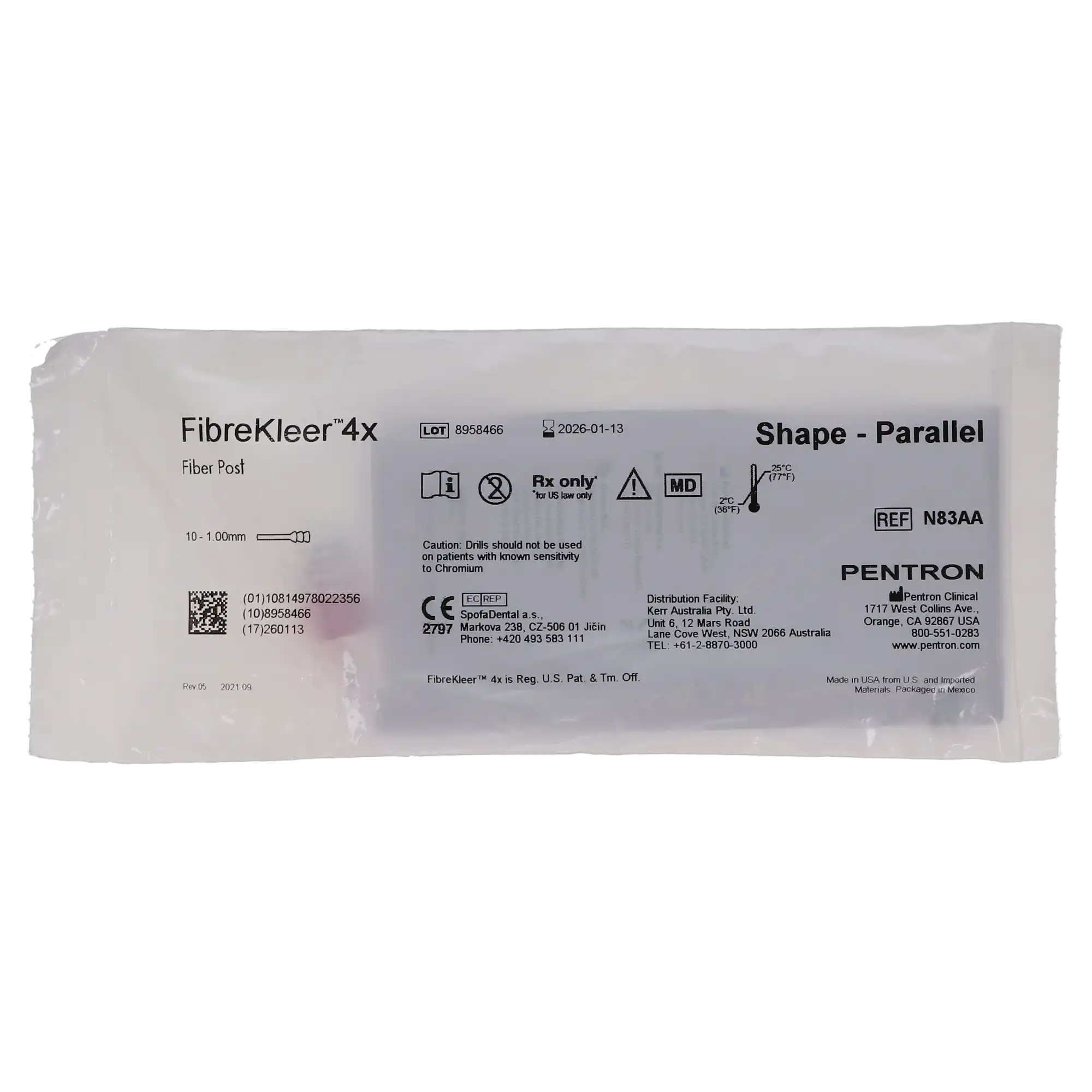 FibreKleer 4X Parallel Fiber Post Refill, 1.00 mm, Red, 10/Pk, N83AA thumbnail 6