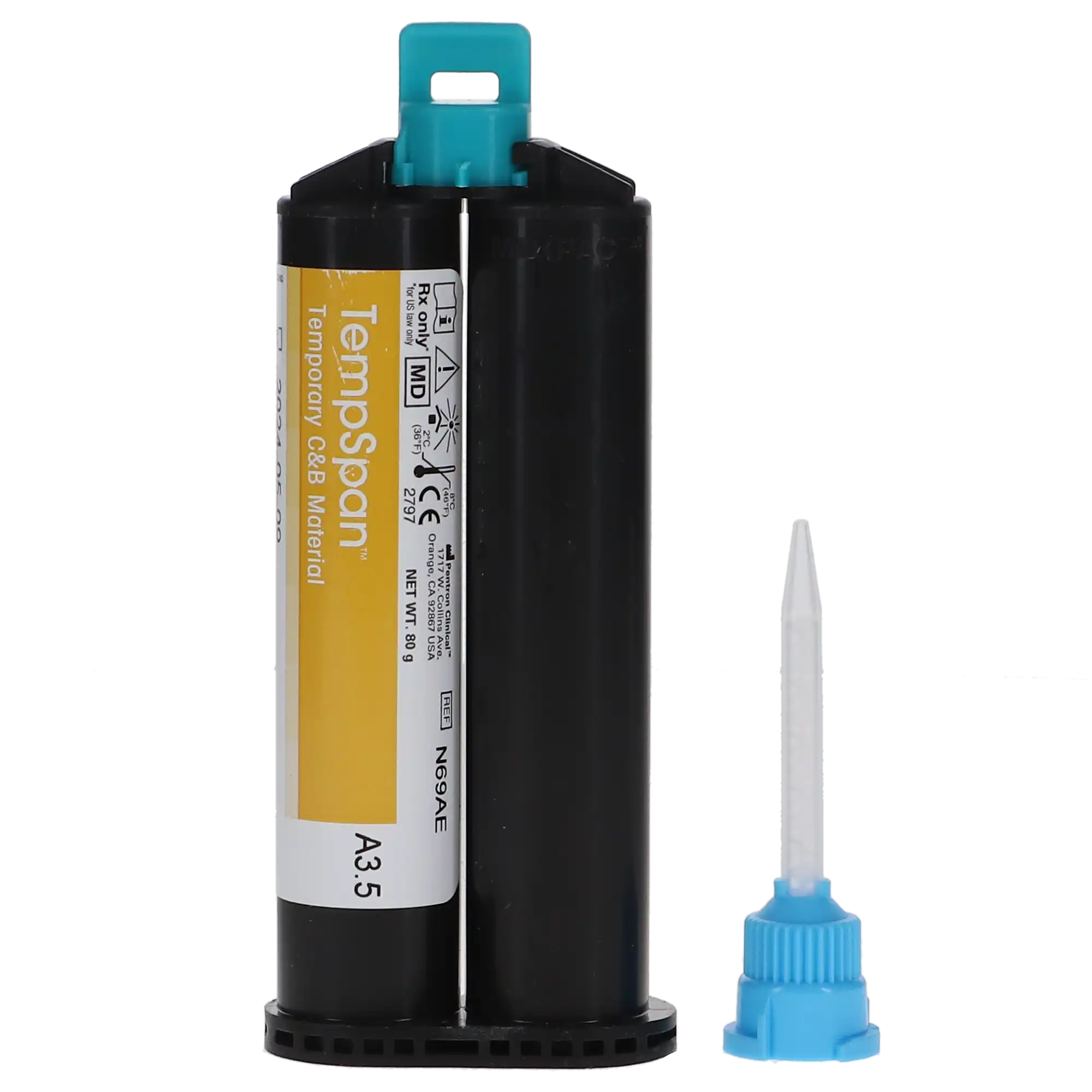 TempSpan Temporary Crown & Bridge Material, Dual-Cure, A3.5, 50 ml Cartridge Refill, N69AE thumbnail 10