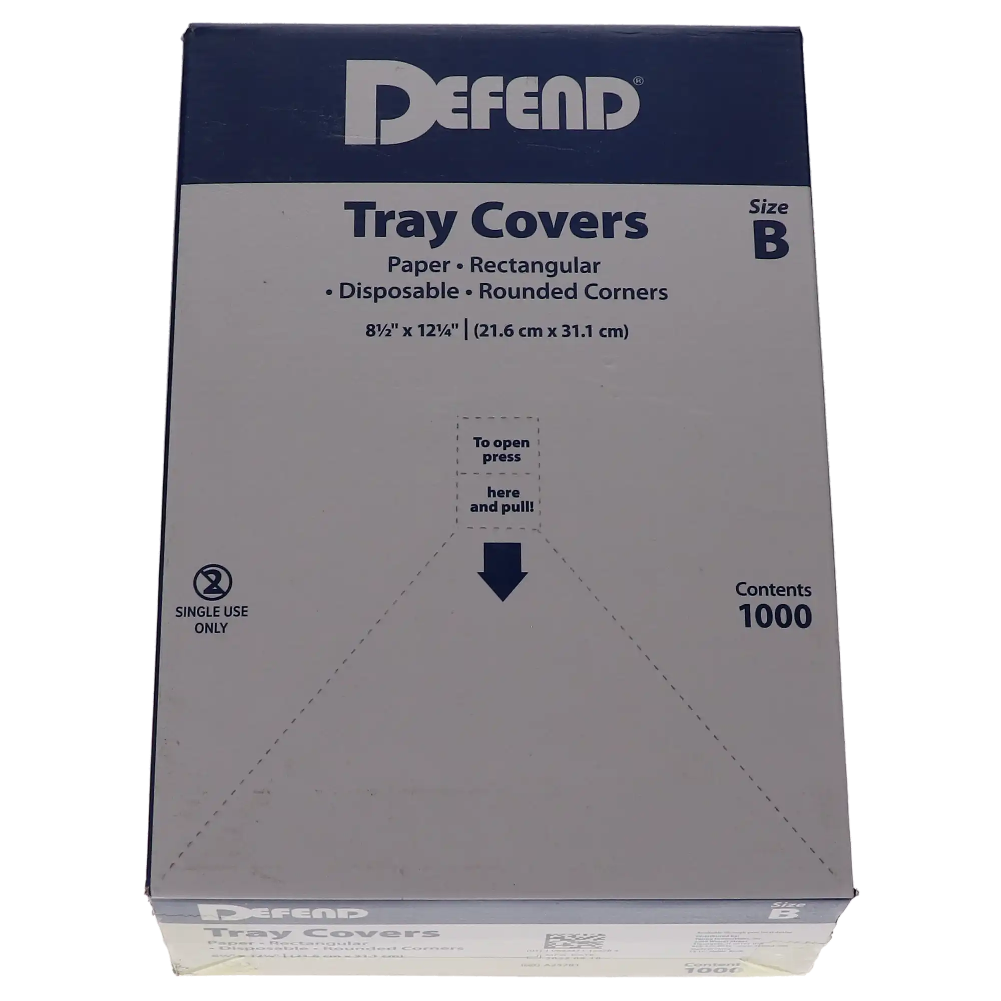 Defend Paper Tray Covers, Ritter Size B, 8.5" x 12.25", Blue, 1000/Pk, TC9001 thumbnail 4