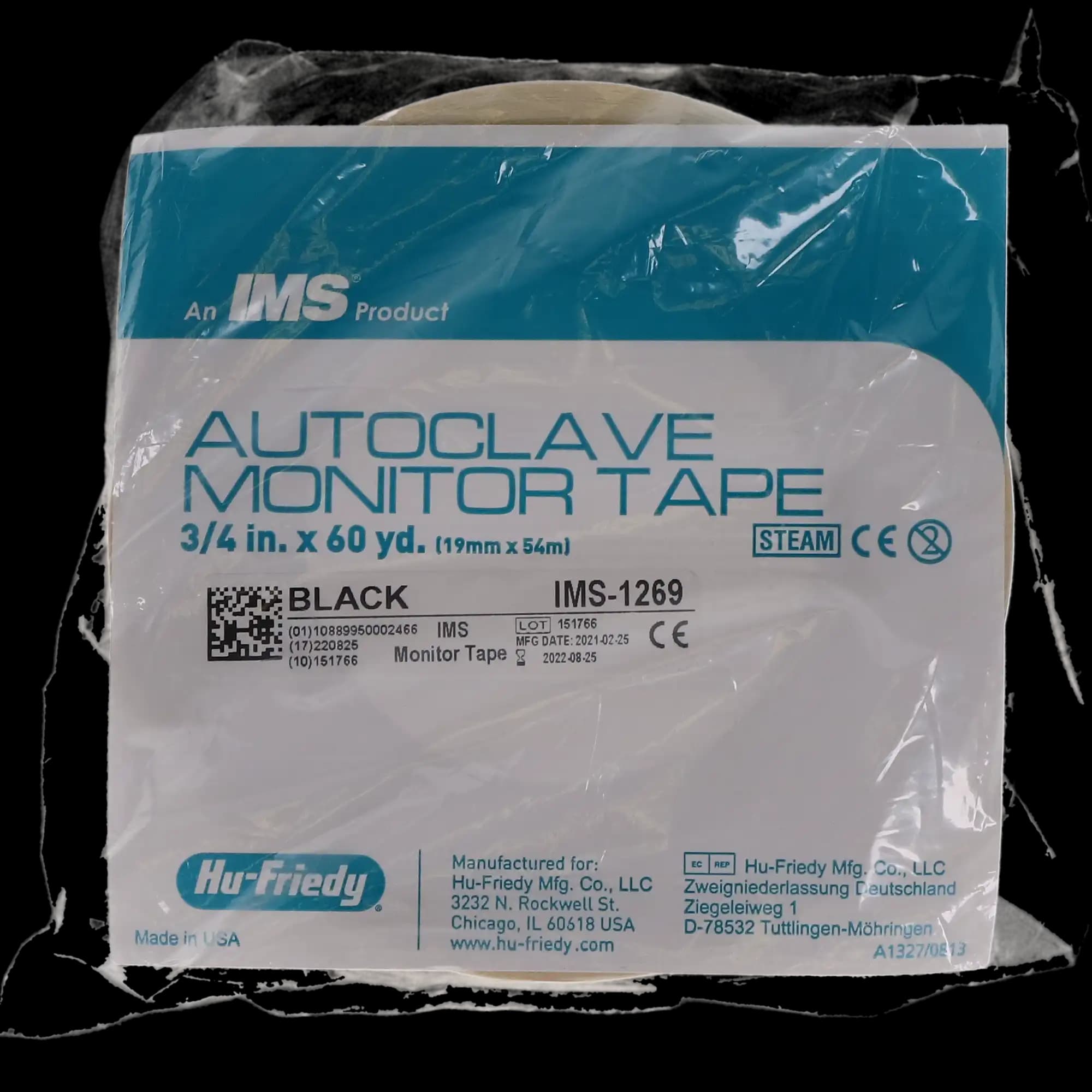 Hu-Friedy IMS Autoclave Monitor Tape, Black, 3/4" x 60 yd Roll, IMS-1269 thumbnail 7