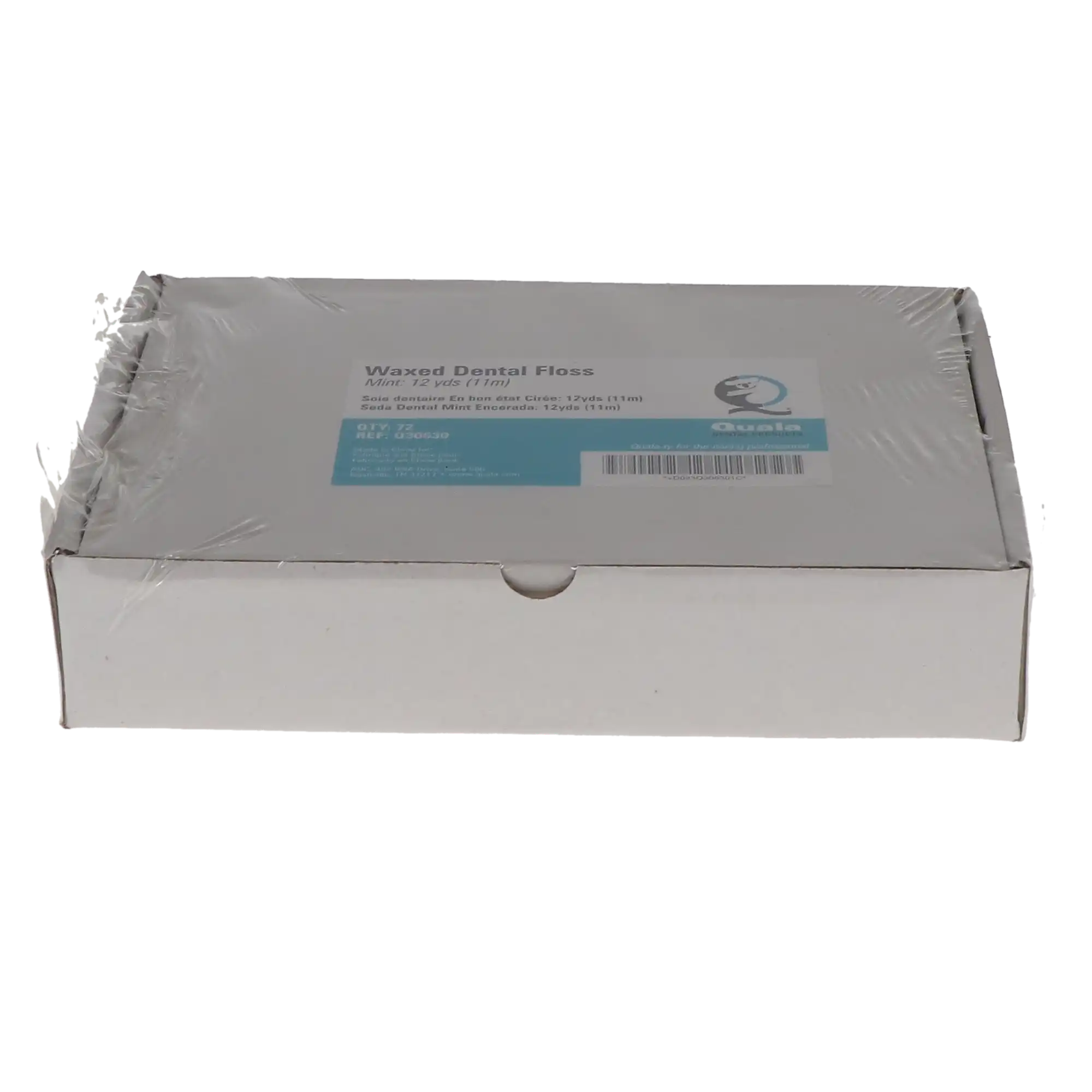 Quala Nylon Dental Floss, Waxed Mint, Shred-Resistant, Patient-Size 12 yd Dispenser, 72/Box, Q30630 thumbnail 4