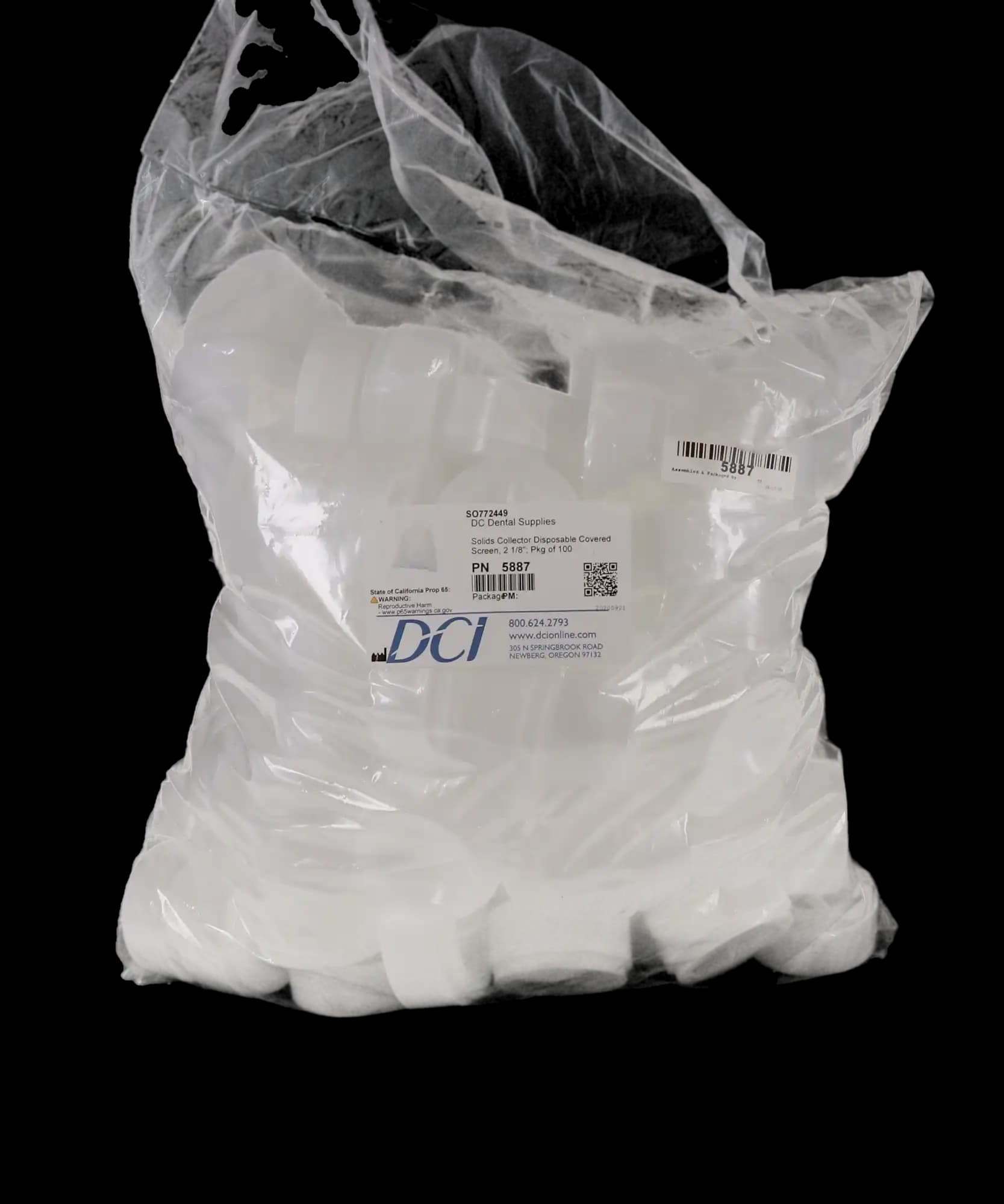 DCI International Solids Collector Disposable Covered Screen, 2-1/8", White, 100/Pk, 5887 thumbnail 6
