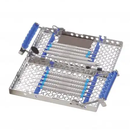 Hu-Friedy IMS Infinity Series Perio Standard Set-Up Kit, 14-Instrument Double-Decker Cassette, Blue, IMNPERIO - IMS Infinity Series Collection, Perio Standard Set-Up Kit, 1/Pk, IMNPERIO - Image 1