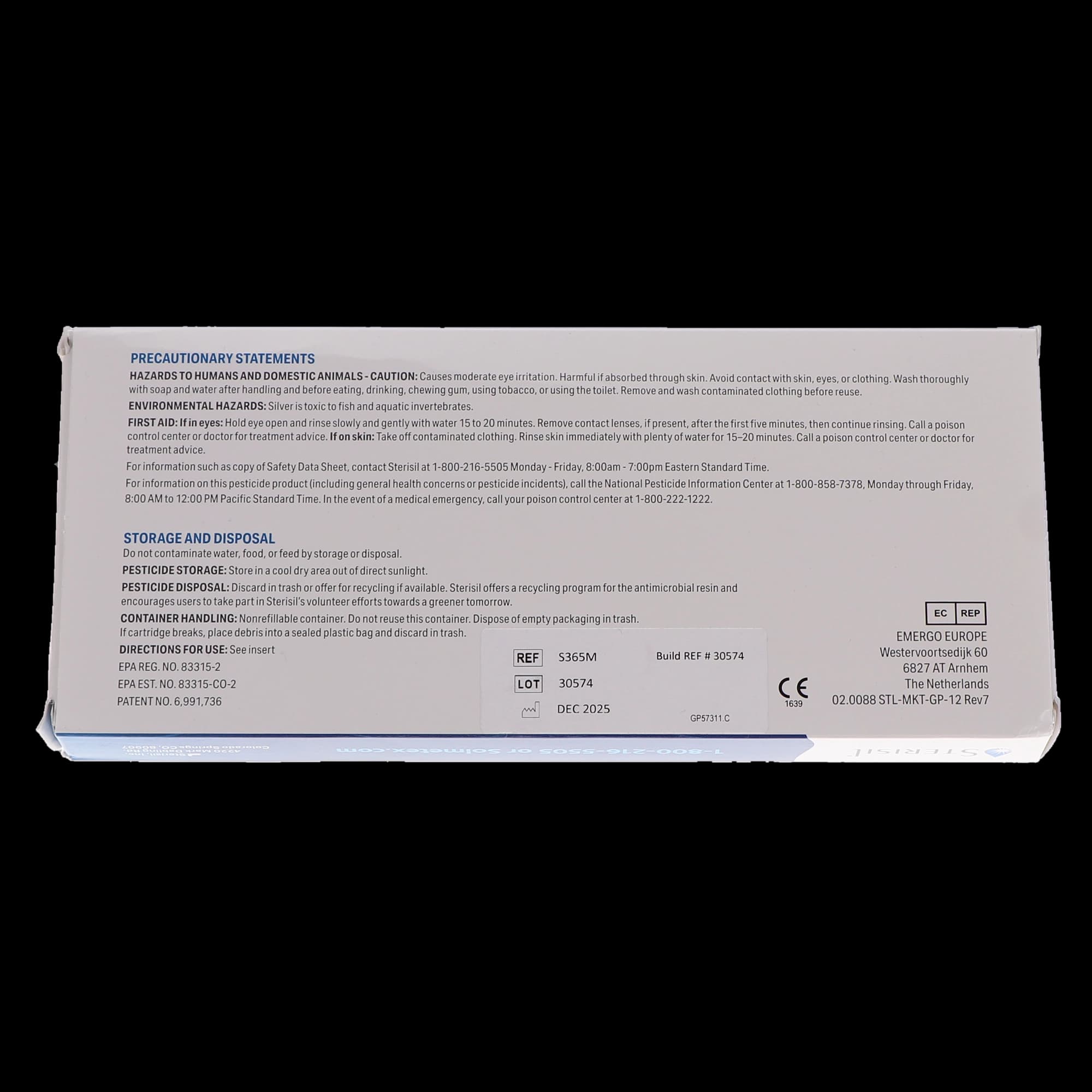 Sterisil Straw 365 Day Municipal Waterline Treatment Cartridge, 1/PK, S365M thumbnail 4