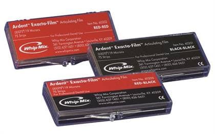 Ardent Exacta-Film Articulating Film, Ultra-Thin 19 Microns (0.00075"), Double-Sided, Red/Black, 75 Strips/Box, 60200 thumbnail 12