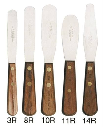 Buffalo Dental #10R Plaster Spatula, Extra-Stiff Stainless Steel Blade, 4.25", Rosewood Handle, 79410 thumbnail 6