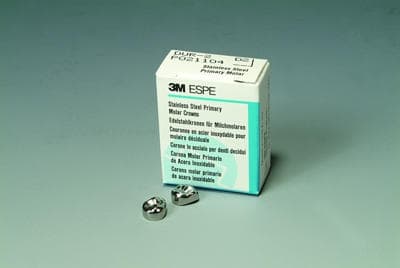 3M ESPE Stainless Steel Primary Molar Crown, First Primary Molar, Lower Right, Size DLR2, 5/Box, D-LR-2 thumbnail 13