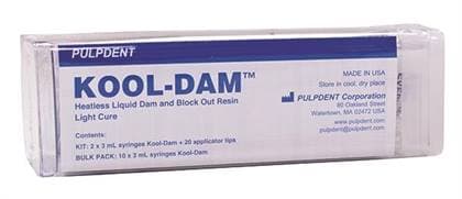 Pulpdent Kool-Dam Light-Cure Heatless Liquid Dam & Block-Out Resin Intro Kit, 2 x 3 mL Syringes with 20 Applicator Tips, PD thumbnail 12