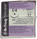 Hu-Friedy Perma Sharp PGA Absorbable Suture, 5-0, Undyed Braided, C-6 Reverse Cutting 3/8 Circle Needle, 27", 12/Box, PSN421V thumbnail 10