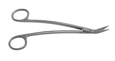 J&J Instruments Dean Surgical Scissors, 7" Angled, Serrated, 1 Serrated Blade, Stainless Steel, 1/Pkg, 12-100 thumbnail 4