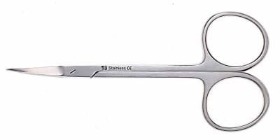 J&J Instruments Iris Scissors, 4.5" Curved, Stainless Steel, 22-1510 thumbnail 6