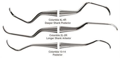 American Eagle Universal Curette, Columbia #4L/4R, Double End, EagleLite Resin Handle, Red, AECC4L-4RX, 1/Pk thumbnail 7