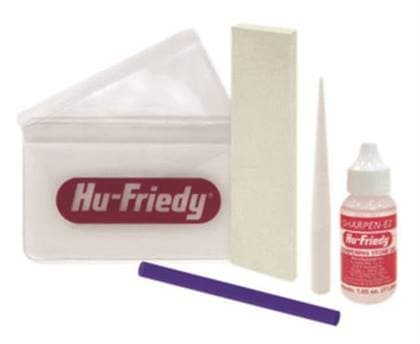 Hu-Friedy Arkansas Stone Instrument Sharpening Kit, Includes #4 Flat Stone, #299 Conical Stone, 5 Test Sticks, Sharpen-EZ Oil, Magnifying Lens, SSKITA thumbnail 6
