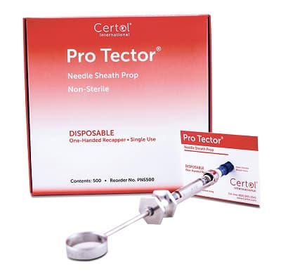 ProTector Needle Sheath Prop, Disposable, One-Handed Recapping Device, Grey, 500/Box thumbnail 8