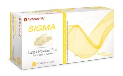 Cranberry SIGMA Powder-Free Latex Exam Gloves, Extra Large, White, 100/Box, CR5819 thumbnail 4