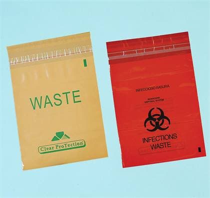 Plasdent Stick-On Red Bio Hazard Waste Bags, 9" x 10", 200/Box, PS850 thumbnail 6