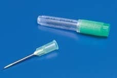 Monoject Standard Hypodermic Needle, 27G x 1/2", IN Bevel, Polypropylene Luer Lock Hub, Yellow, 100/Box thumbnail 2