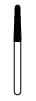 NTI Diamond Bur, FG, Long Round End Taper, #856L-018, 1.8 mm, Super Coarse, Black, 5/Pk, SC856L-018 thumbnail 8