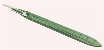 TECNOCUT Disposable Conventional Scalpels, Stainless Steel Blade #15, Non-Slip Handle with Clear Shield, 10/Box thumbnail 2