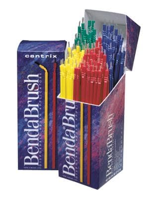 Benda Brush Big Box Regular Point Disposable Applicator, Red Handle, Black Bristles, 576/Box, 370501 thumbnail 10