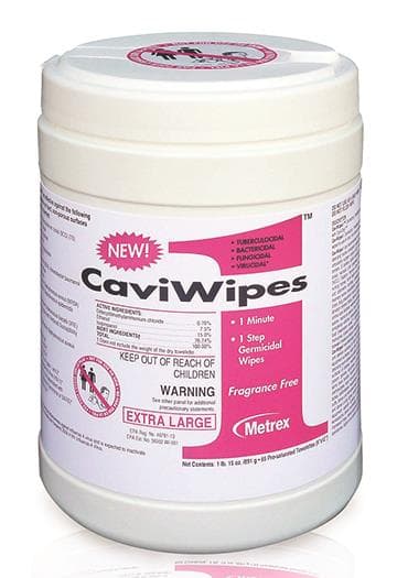 CaviWipes1™ Surface Disinfectant Towelettes, Extra Large, 9" x 12", 65/Canister, 13-5150 thumbnail 3