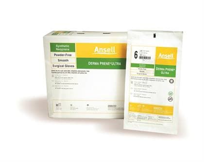 GAMMEX Non-Latex Neoprene Surgical Gloves, Powder-Free, Sterile, Dark Green, Size 5.5, 50 Pairs/Box, 8511 thumbnail 10