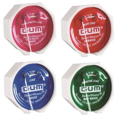 GUM ButlerWeave Waxed Dental Floss, 4 yd Packs, Mint, 144/Box, 1115PQB thumbnail 9