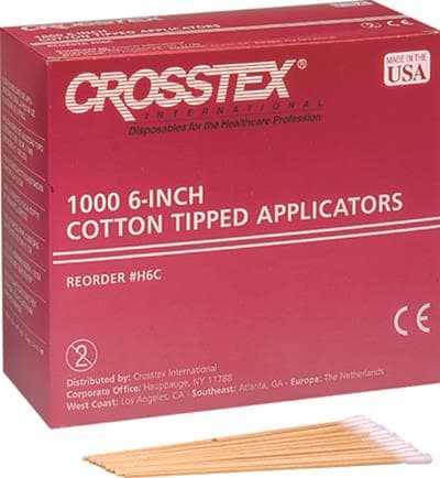 Crosstex Premium Cotton Tipped Applicators, 6", Non-Sterile, Wood Shaft, 1000/Pk, H6C thumbnail 11